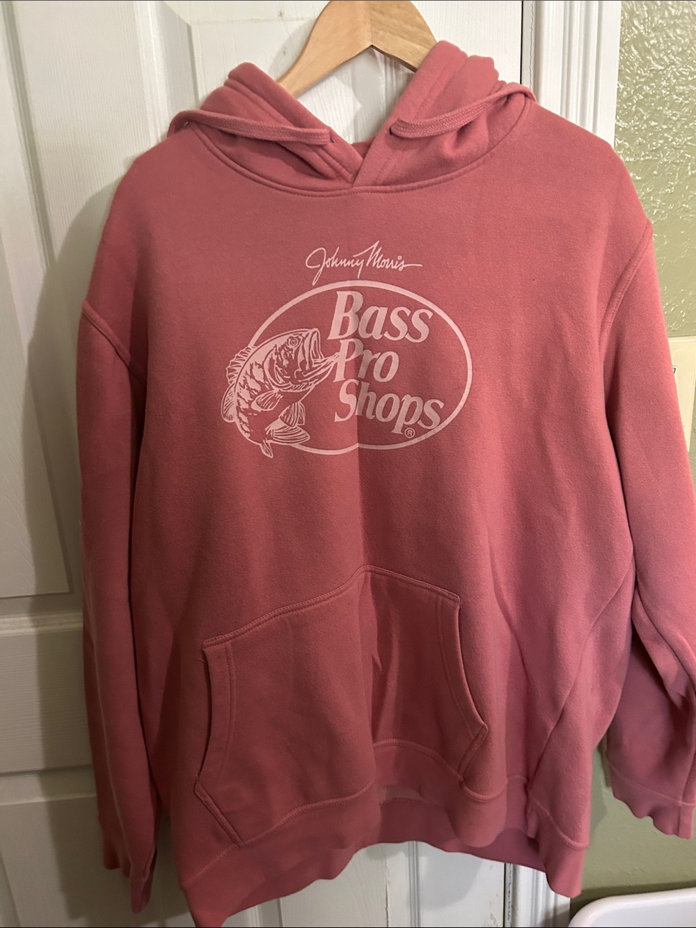 Bass Pro Shops Rose Pink Logo Hoodie Sweatshirt